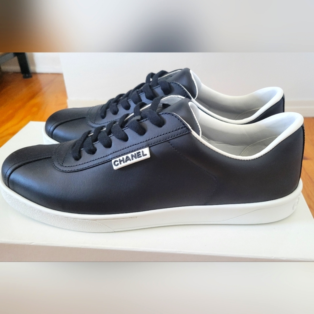 CHANEL Uniform Calfskin Sneakers mens size 42
